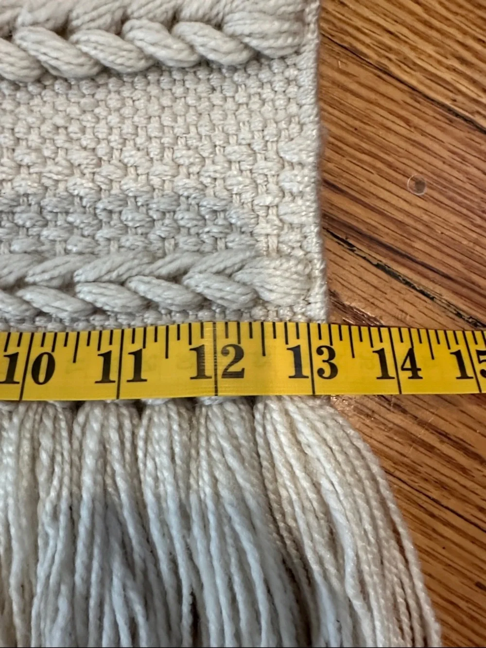 Handwoven Macramé Wall Hanging in Natural Cream